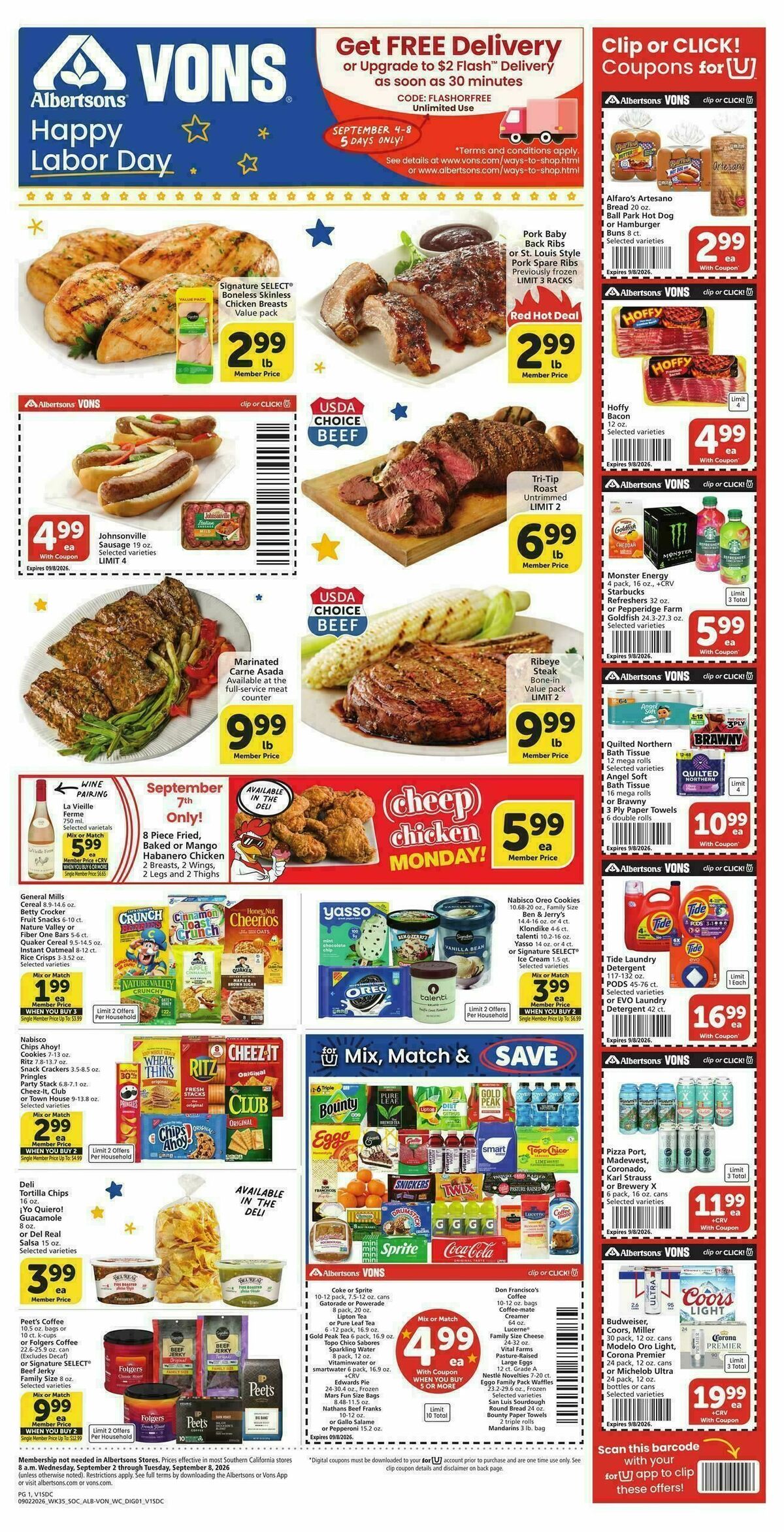 Vons Weekly Ad from September 2