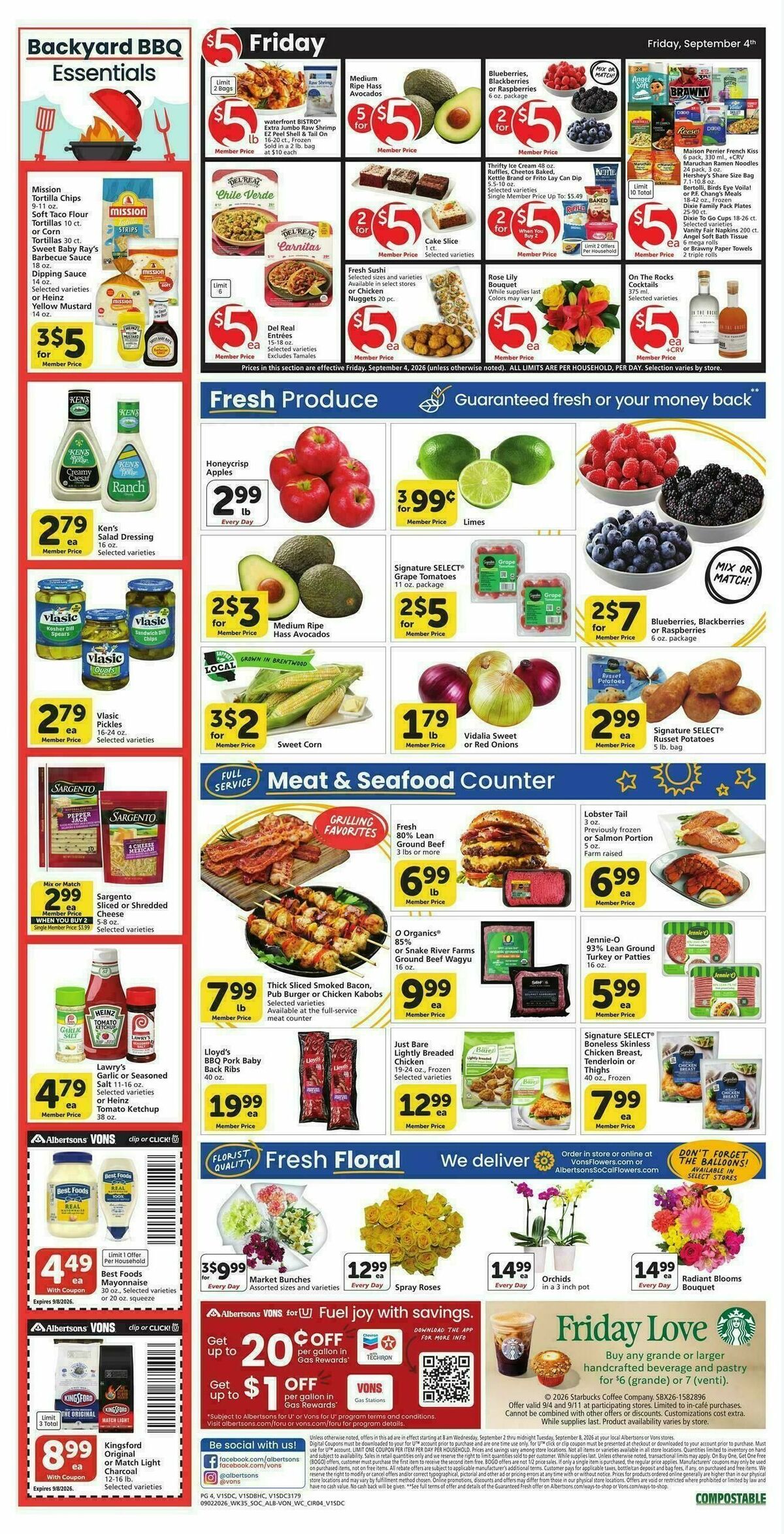 Vons Weekly Ad from September 2