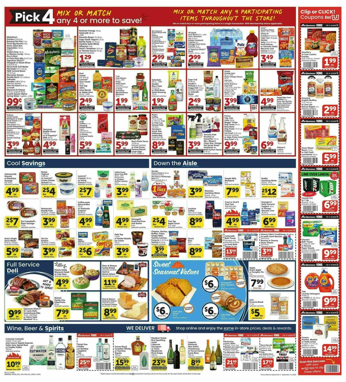 Vons Weekly Ad from September 9