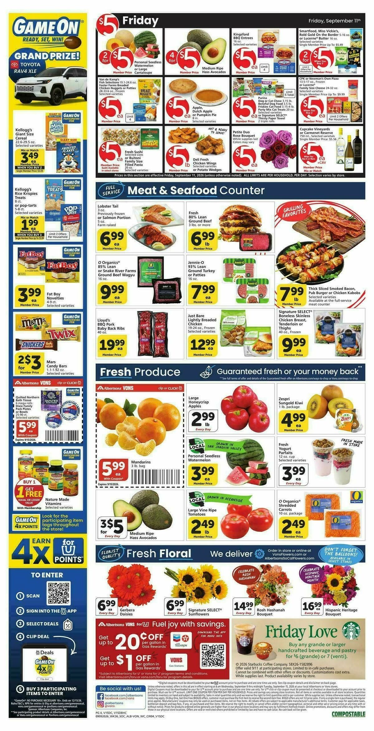 Vons Weekly Ad from September 9