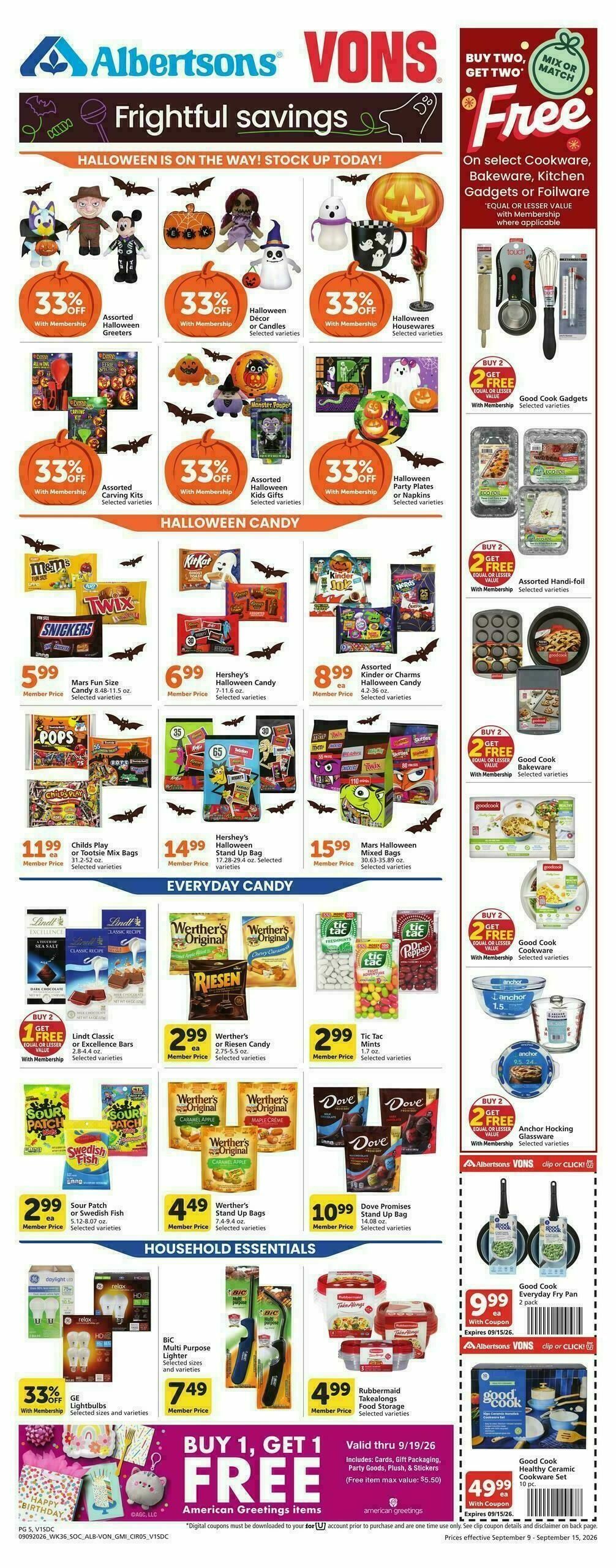 Vons Weekly Ad from September 9