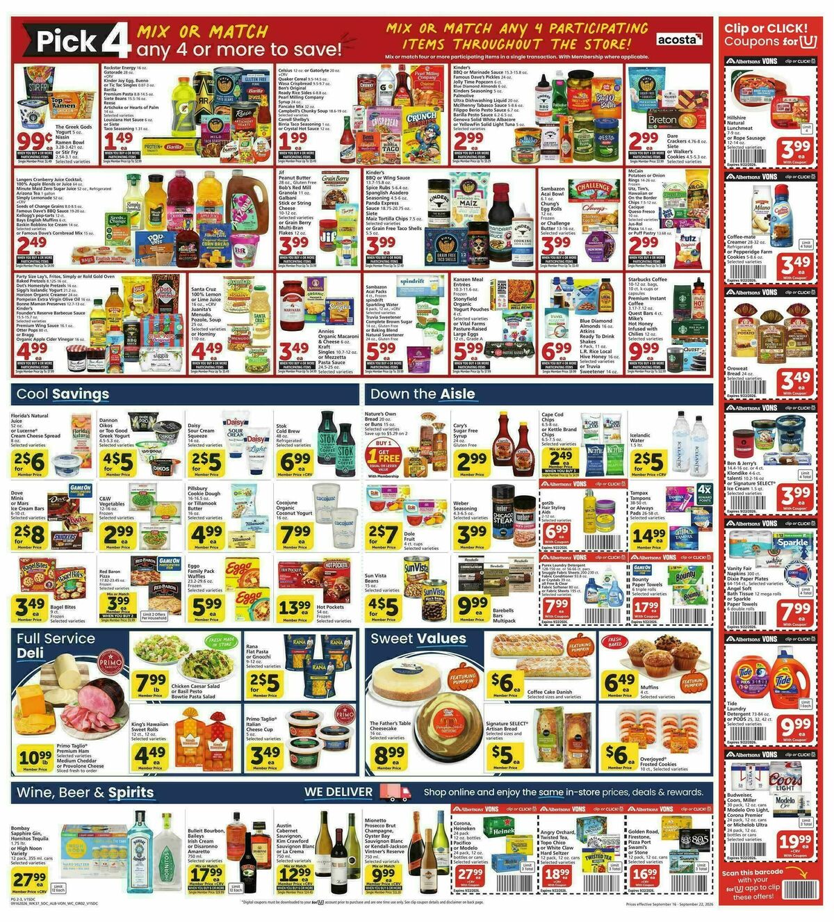 Vons Weekly Ad from September 16
