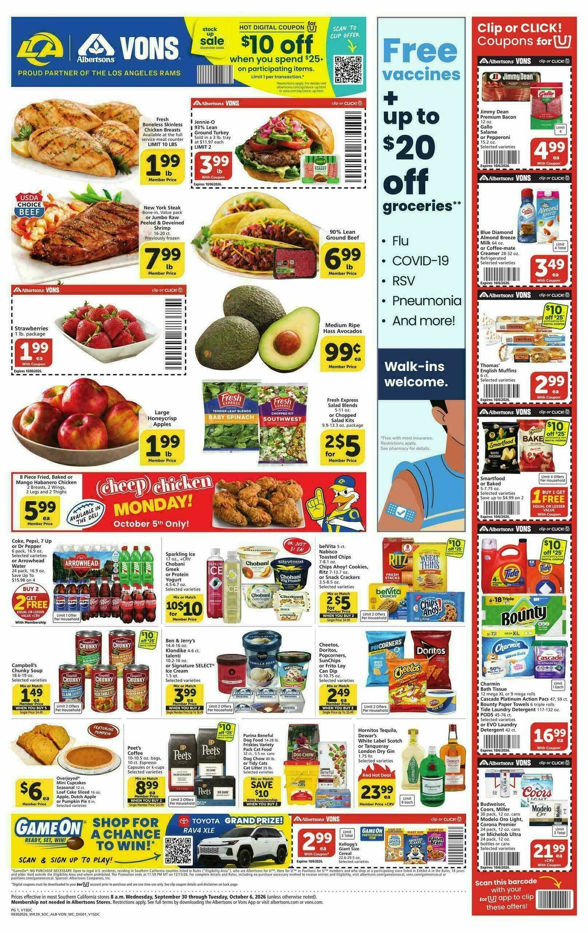 Vons Weekly Ad from September 30