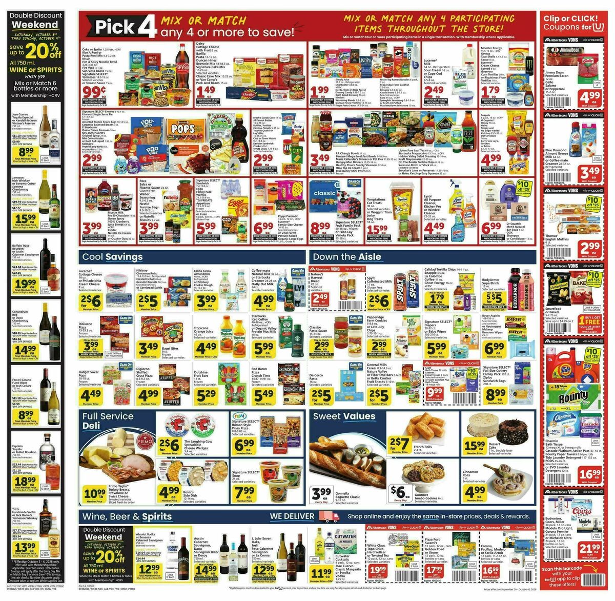 Vons Weekly Ad from September 30