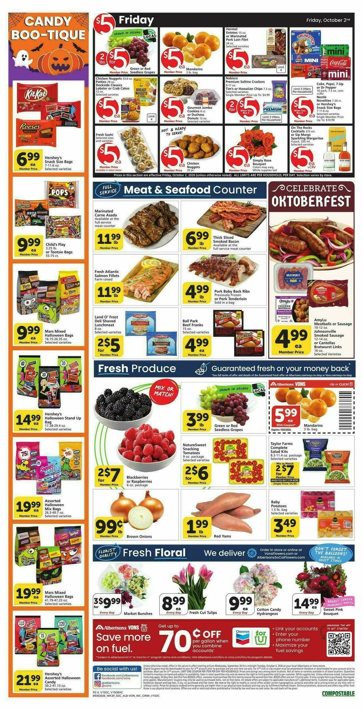 Vons Weekly Ad from September 30