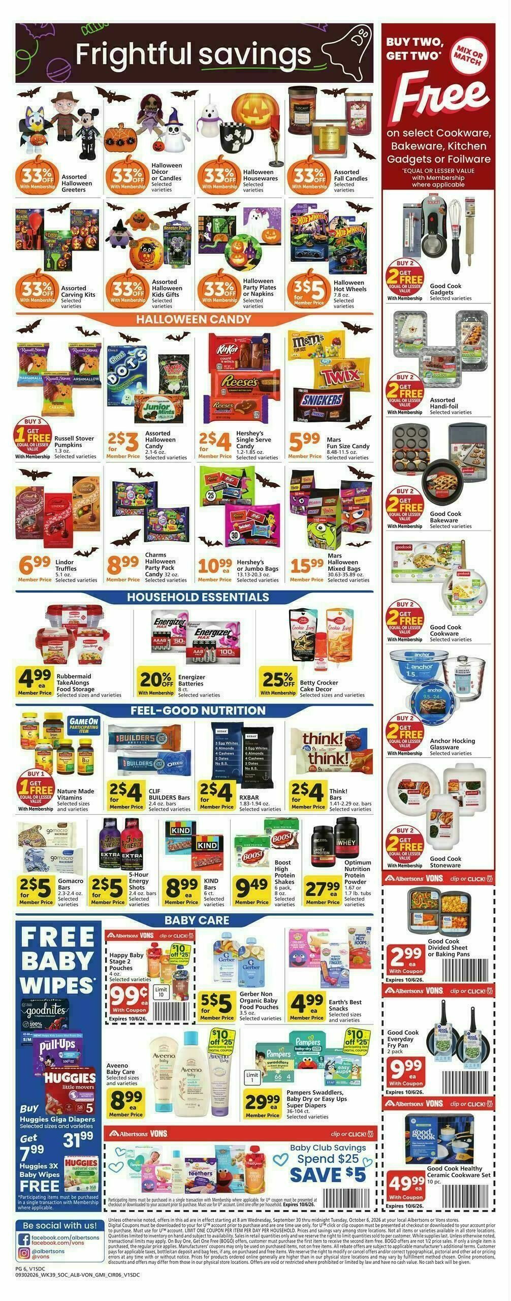 Vons Weekly Ad from September 30