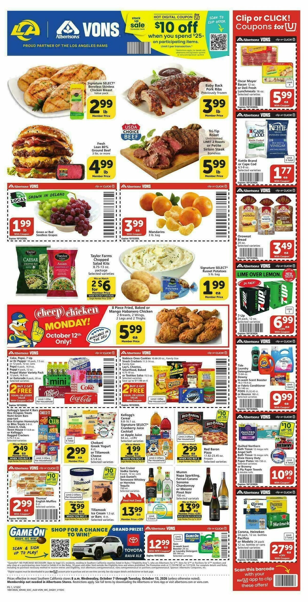 Vons Weekly Ad from October 7