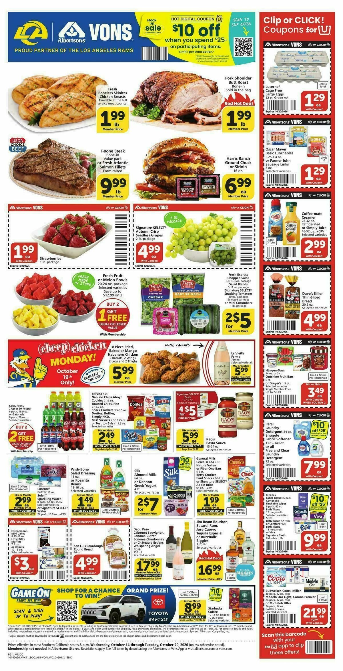 Vons Weekly Ad from October 14