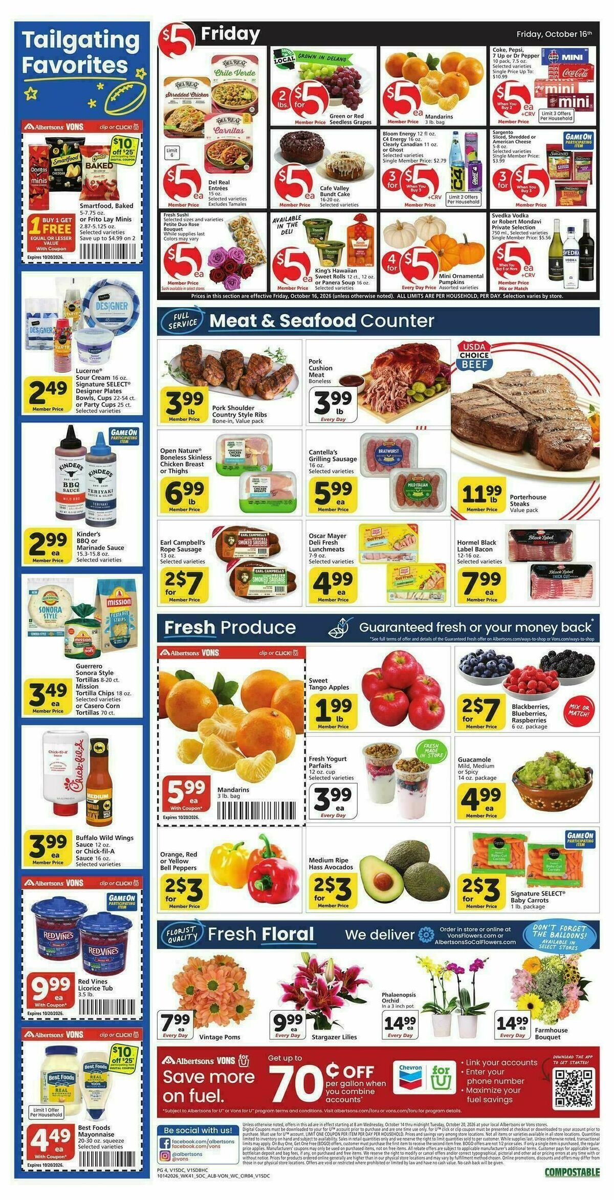 Vons Weekly Ad from October 14