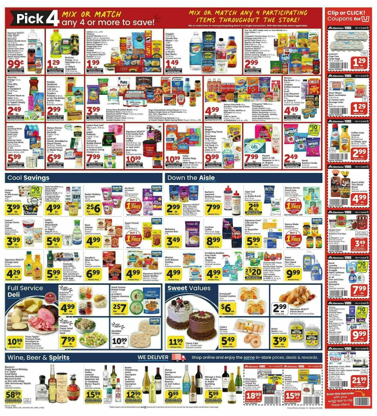 Vons Weekly Ad from October 14