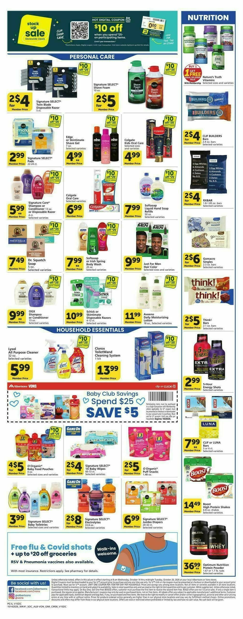 Vons Weekly Ad from October 14