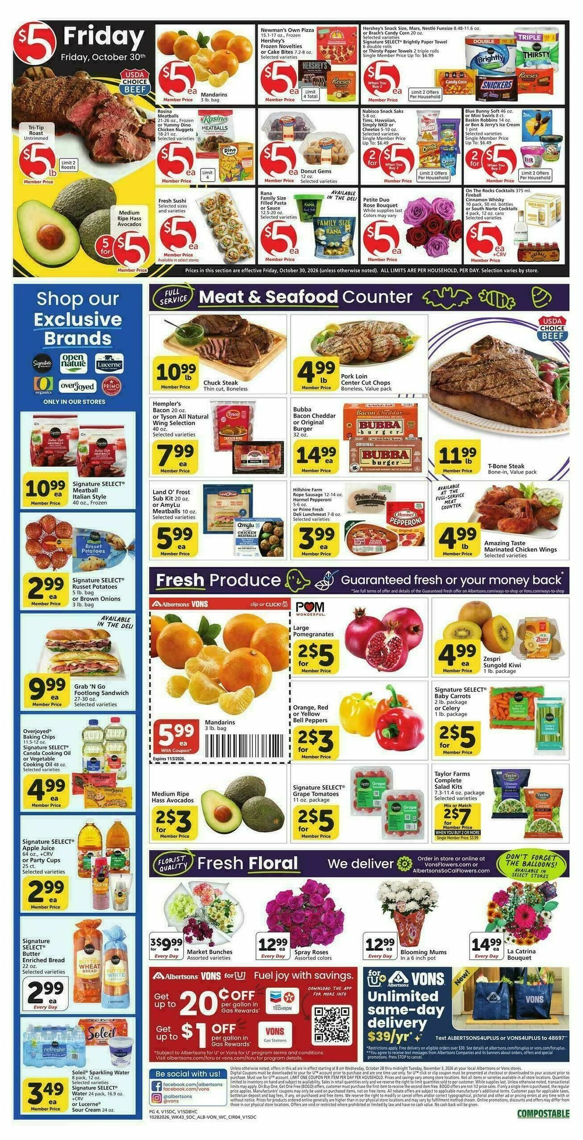 Vons Weekly Ad from October 28