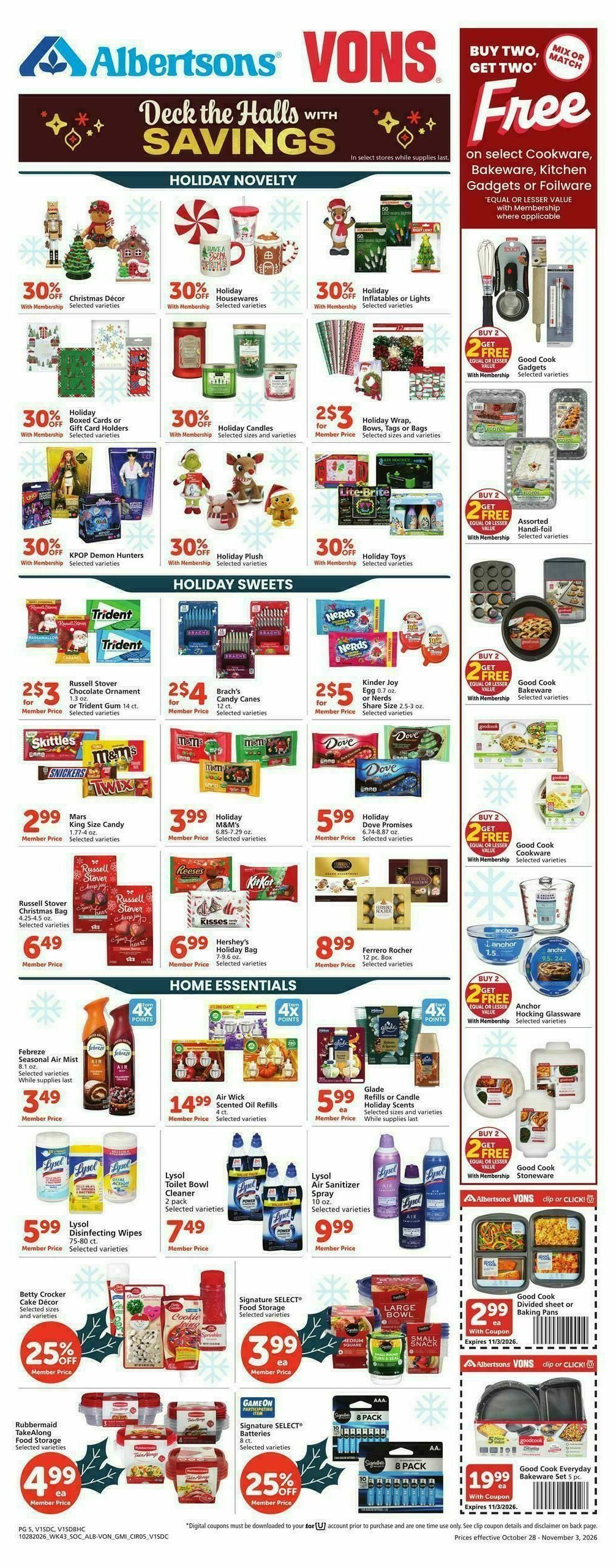 Vons Weekly Ad from October 28