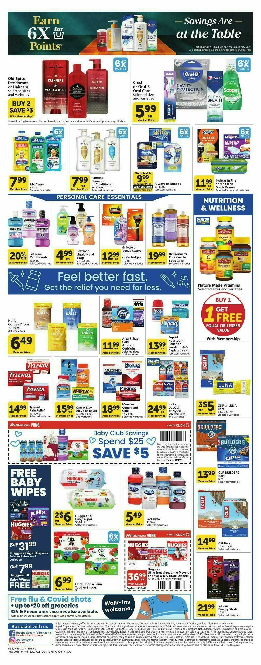 Vons Weekly Ad from October 28