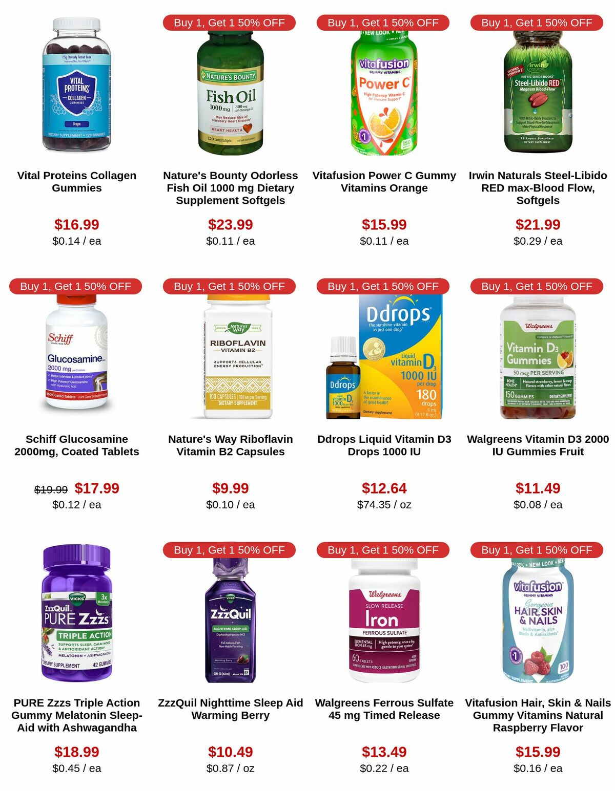 Walgreens Vitamins and Supplements Weekly Ad from February 17