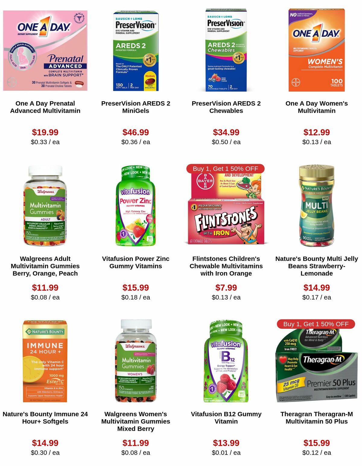 Walgreens Vitamins and Supplements Weekly Ad from February 17