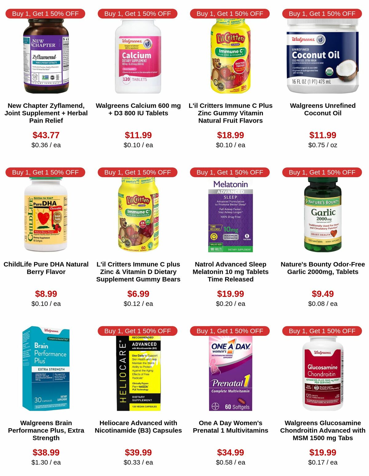 Walgreens Vitamins and Supplements Weekly Ad from February 17
