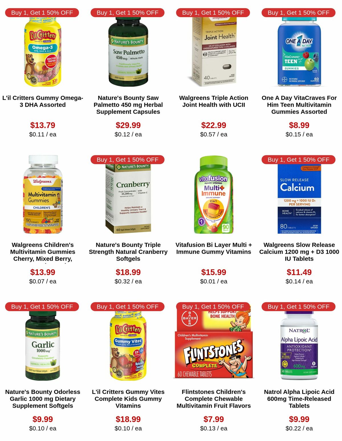 Walgreens Vitamins and Supplements Weekly Ad from February 17
