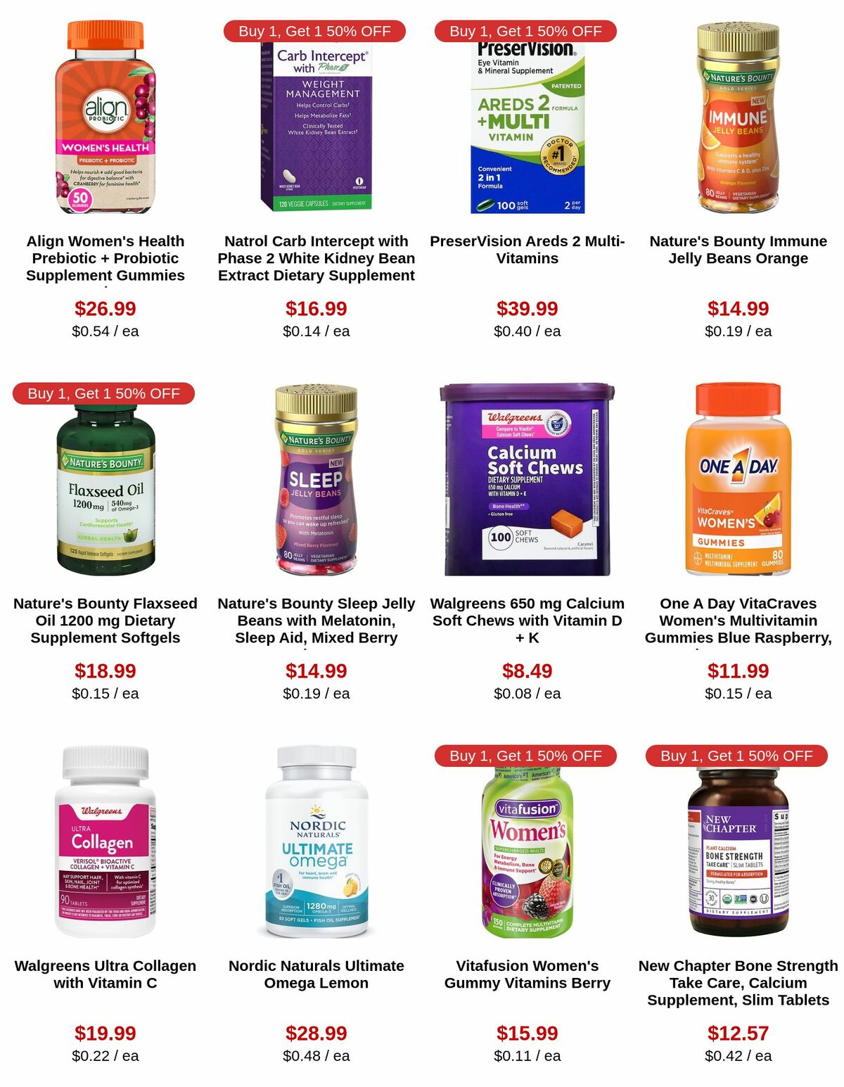 Walgreens Vitamins and Supplements Weekly Ad from February 17
