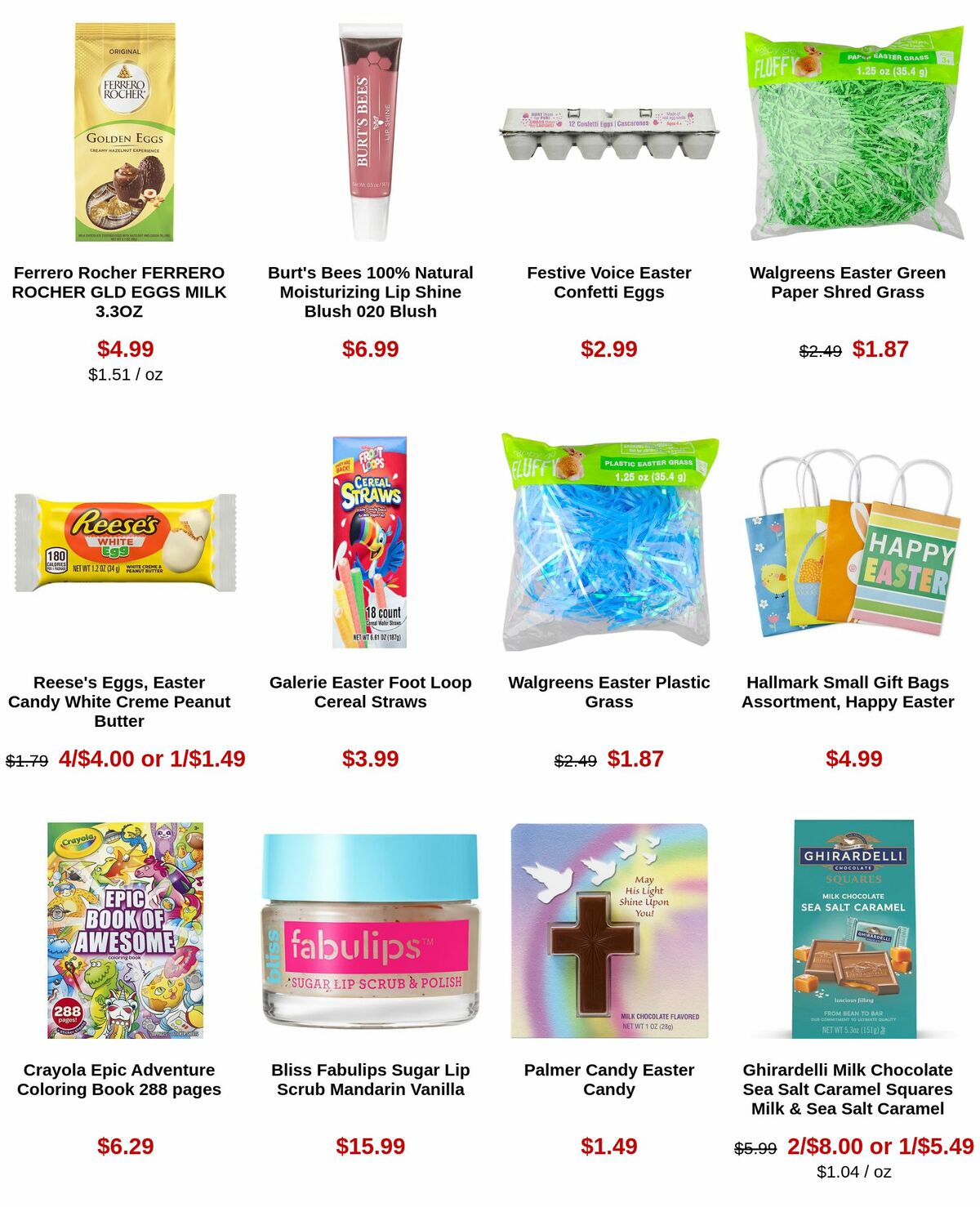 Walgreens Easter Weekly Ad from March 26