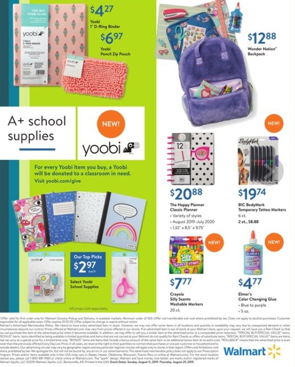 Walmart Weekly Ad from August 11