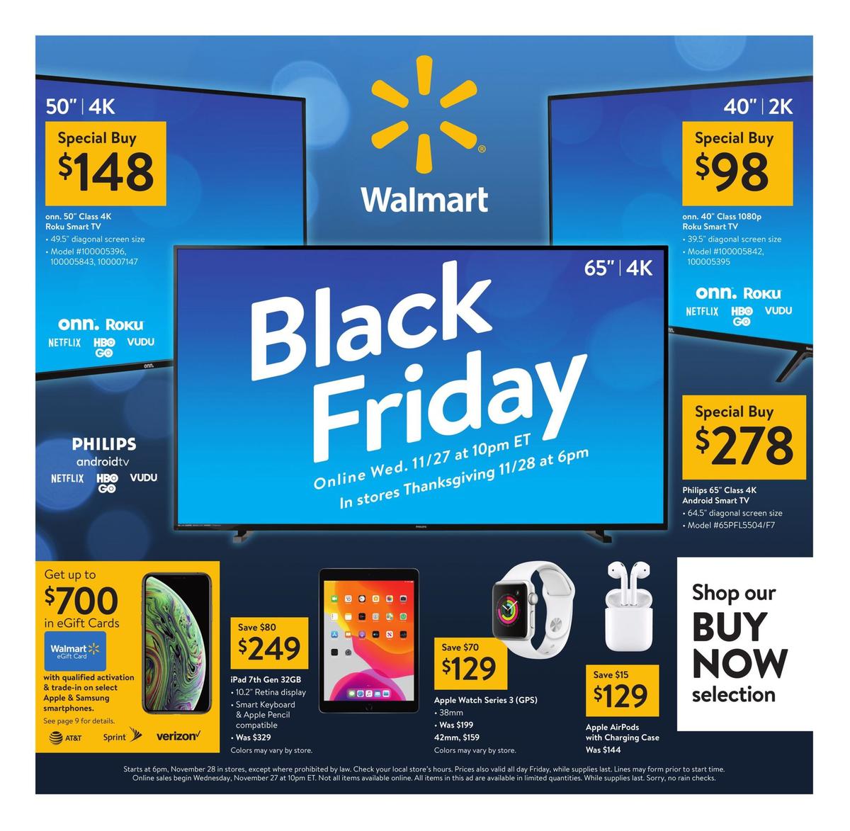 Walmart Black Friday Weekly Ad from November 28