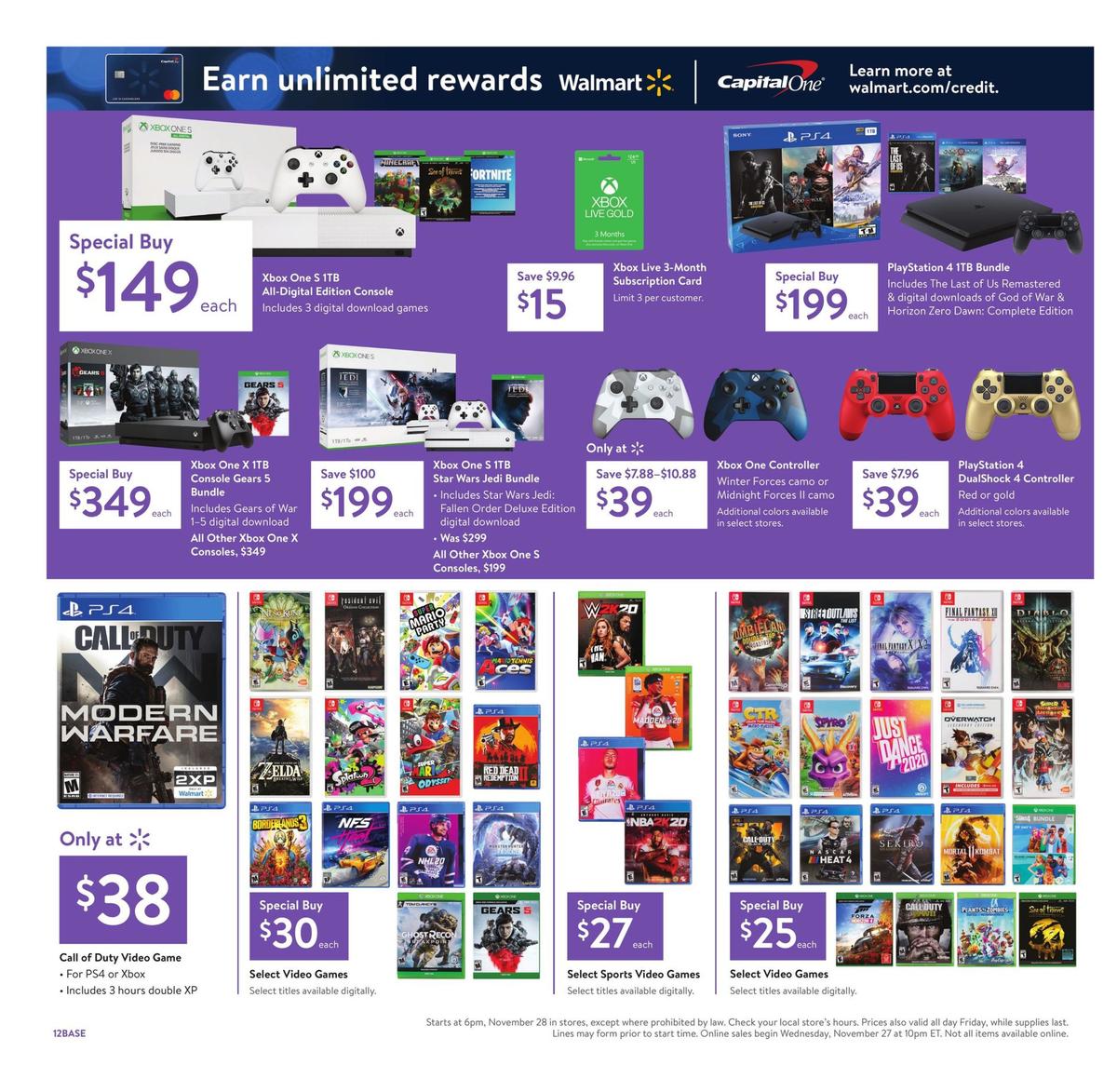Walmart Black Friday Weekly Ad from November 28