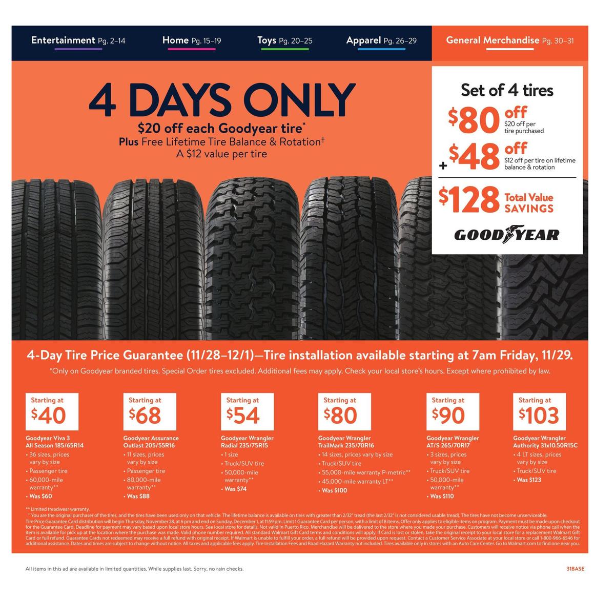 Walmart Black Friday Weekly Ad from November 28