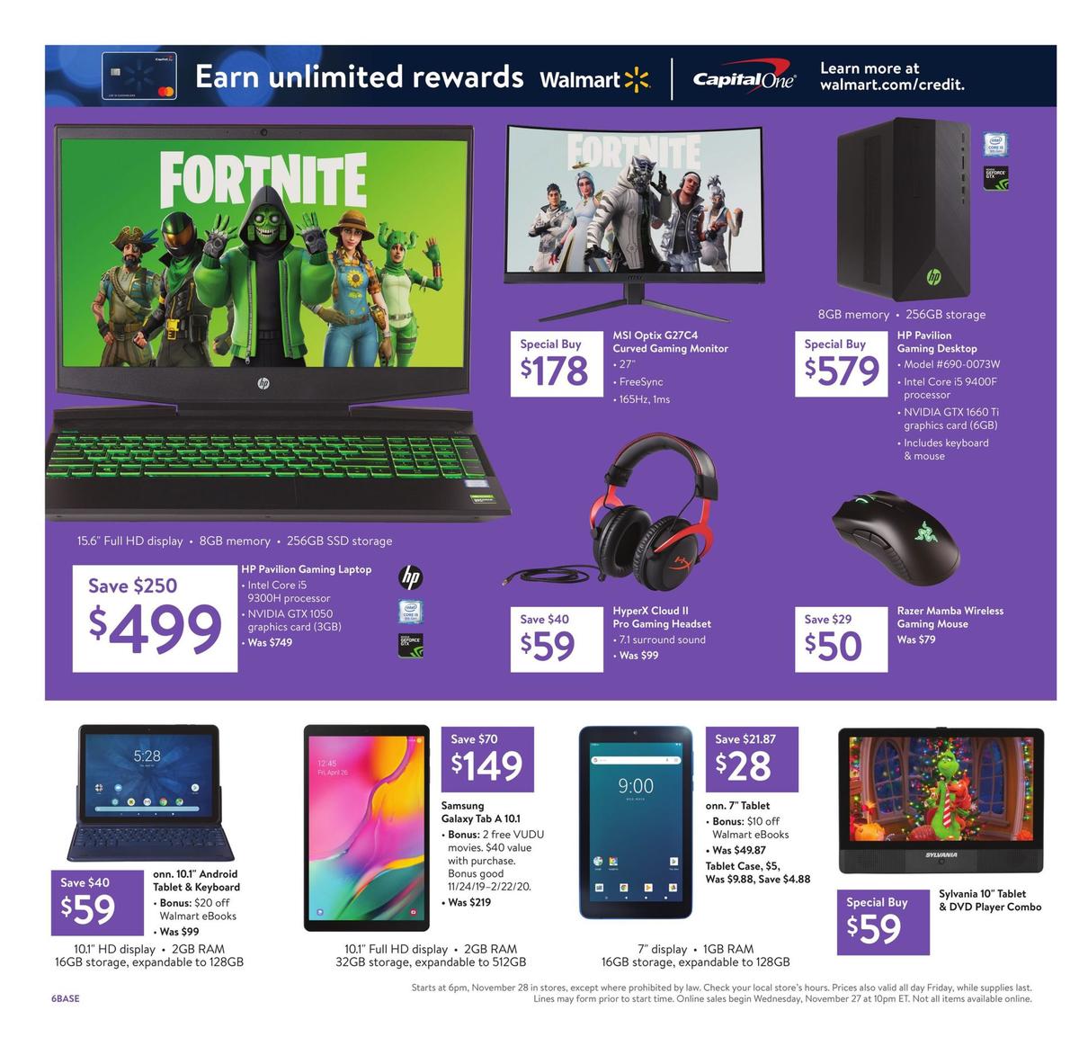 Walmart Black Friday Weekly Ad from November 28