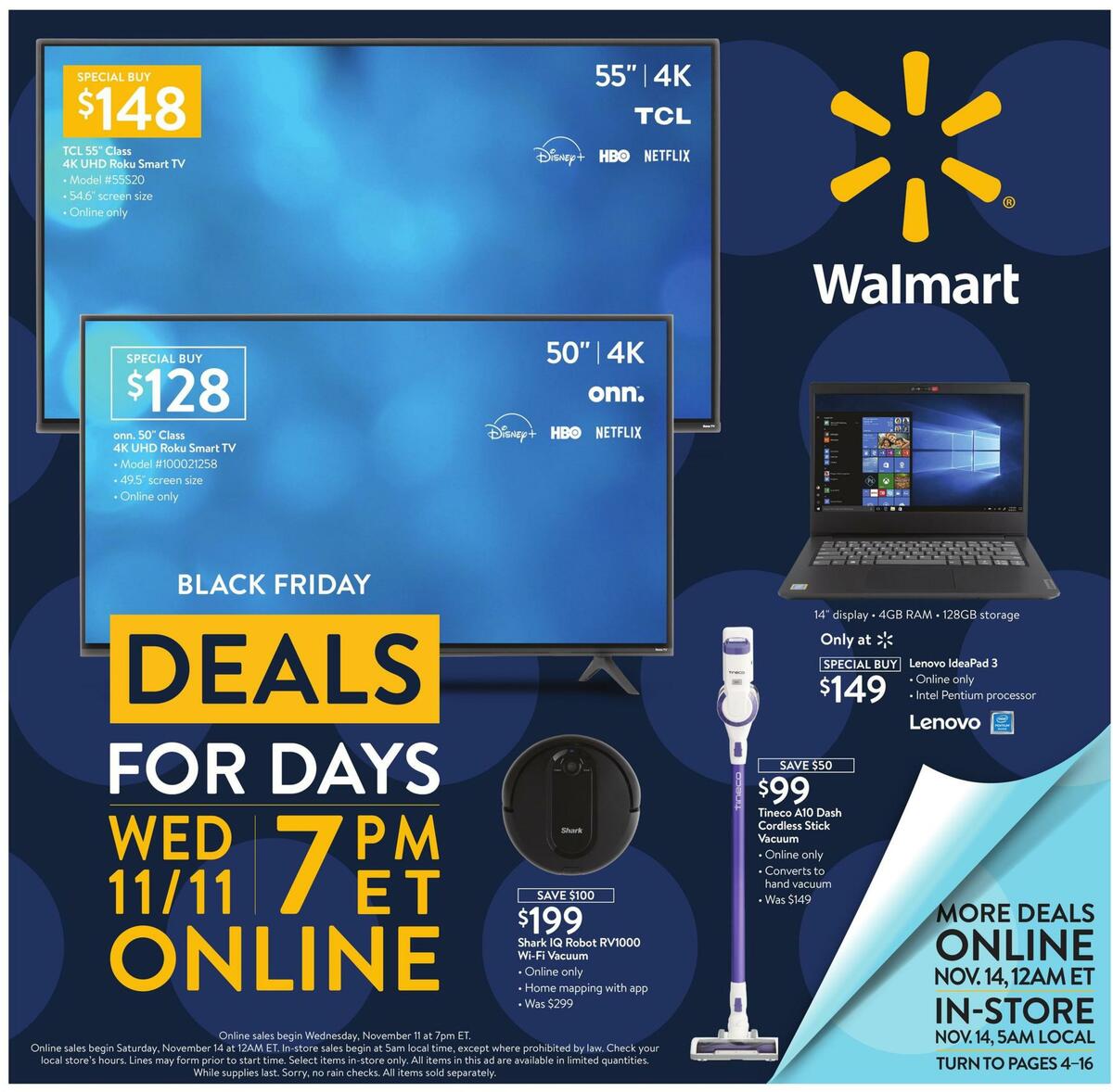 Walmart Black Friday Weekly Ad from November 11