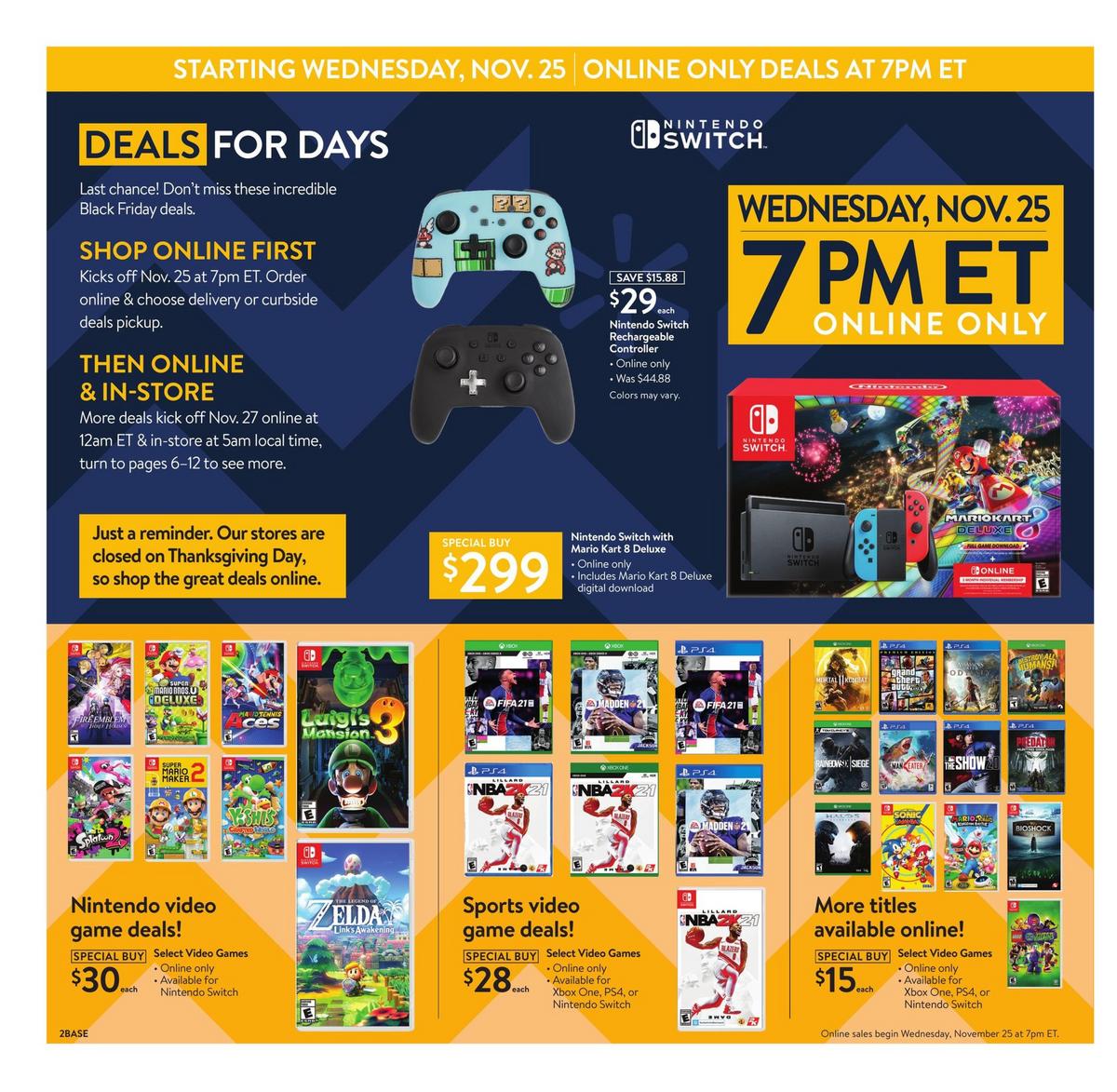 Walmart Black Friday Weekly Ad from November 25