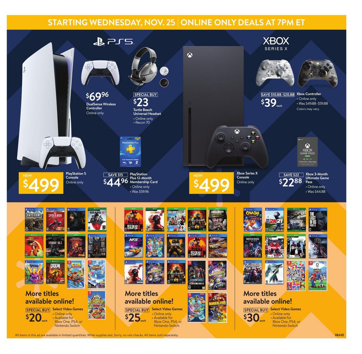 Walmart Black Friday Weekly Ad from November 25