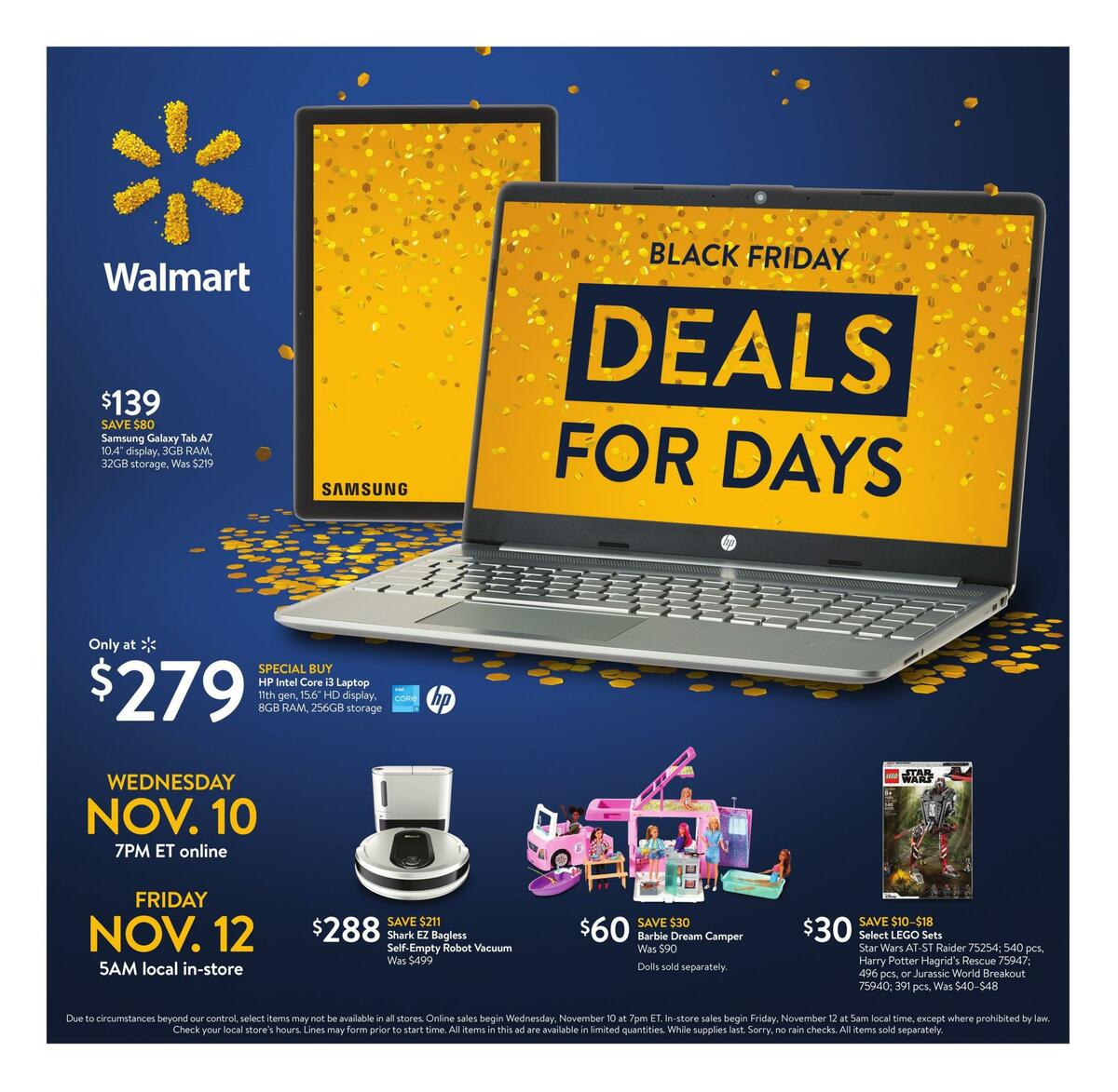 Walmart Black Friday Nov 10 Weekly Ad from November 10