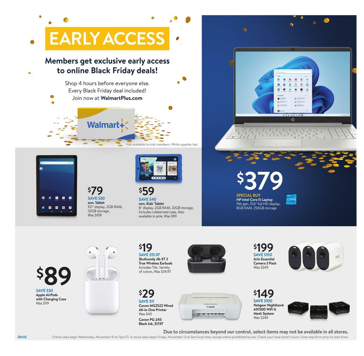 Walmart Black Friday Nov 10 Weekly Ad from November 10