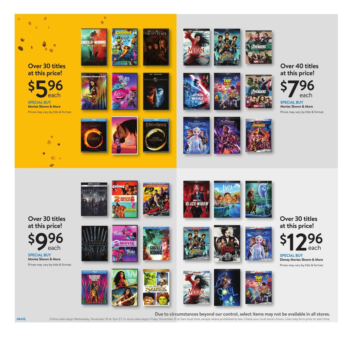 Walmart Black Friday Nov 10 Weekly Ad from November 10