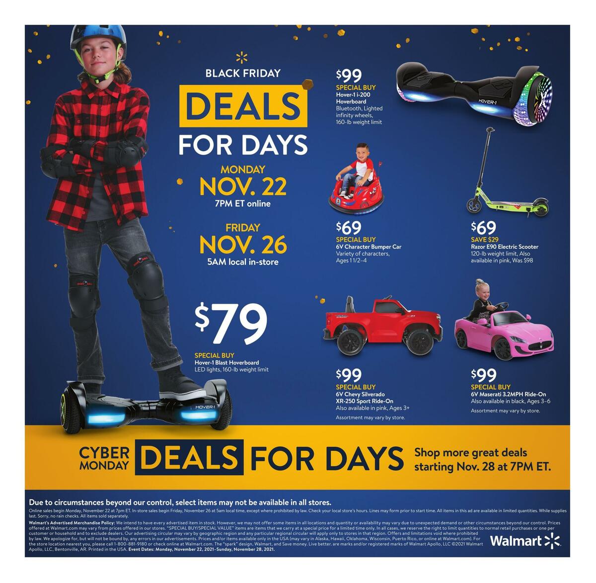 Walmart Black Friday Weekly Ad from November 22