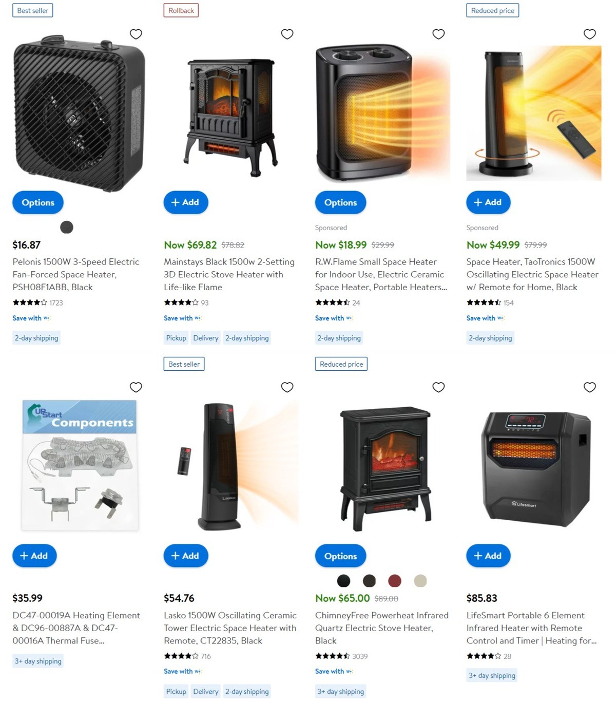 Walmart Heaters in Heating Weekly Ad from December 20