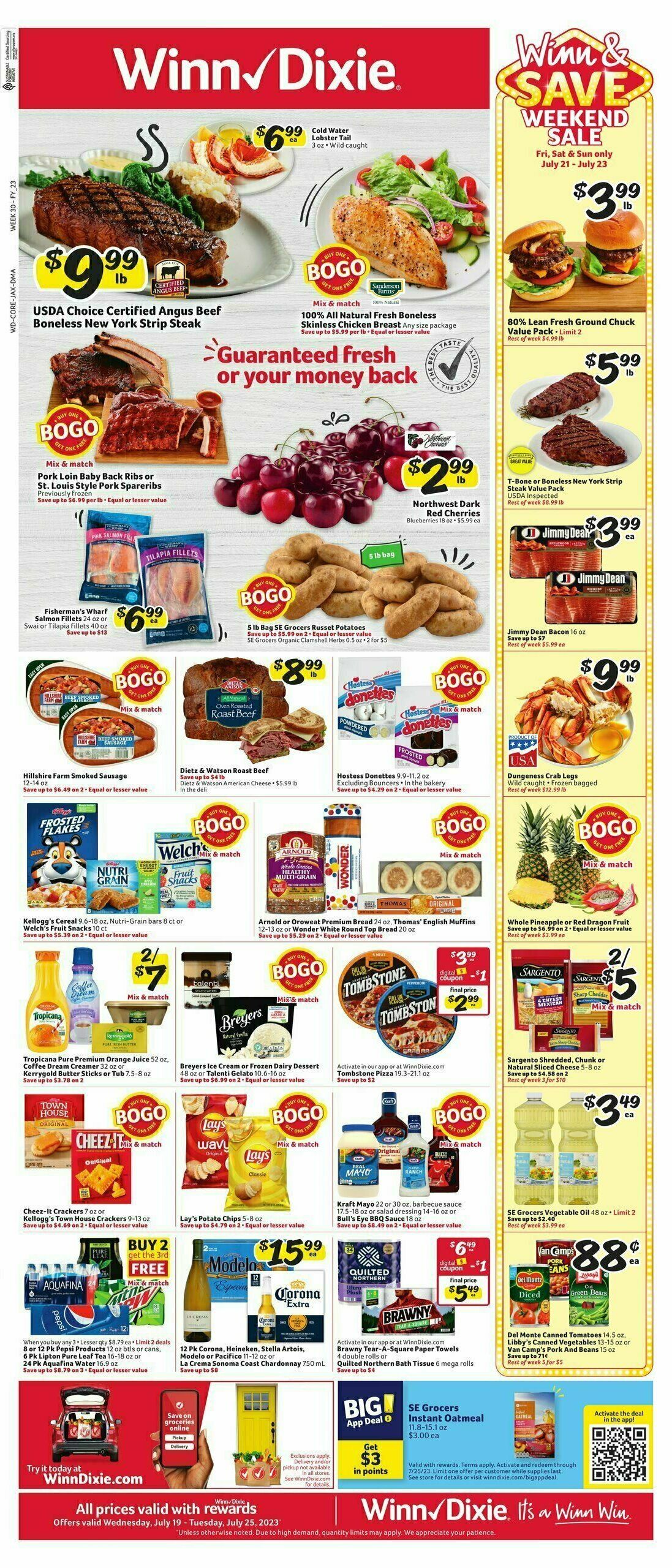 Winn-Dixie Weekly Ad from July 19