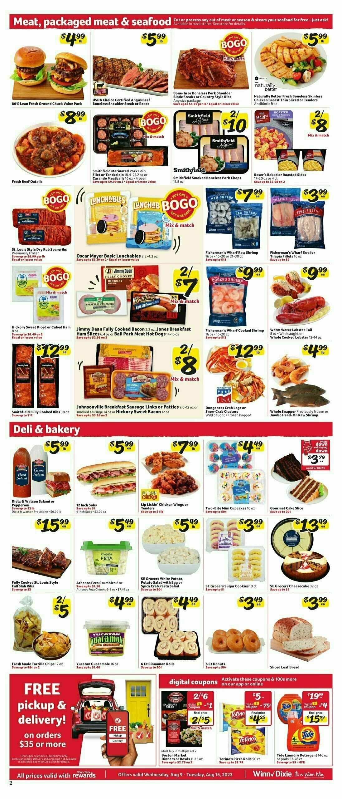 Winn-Dixie Weekly Ad from August 9