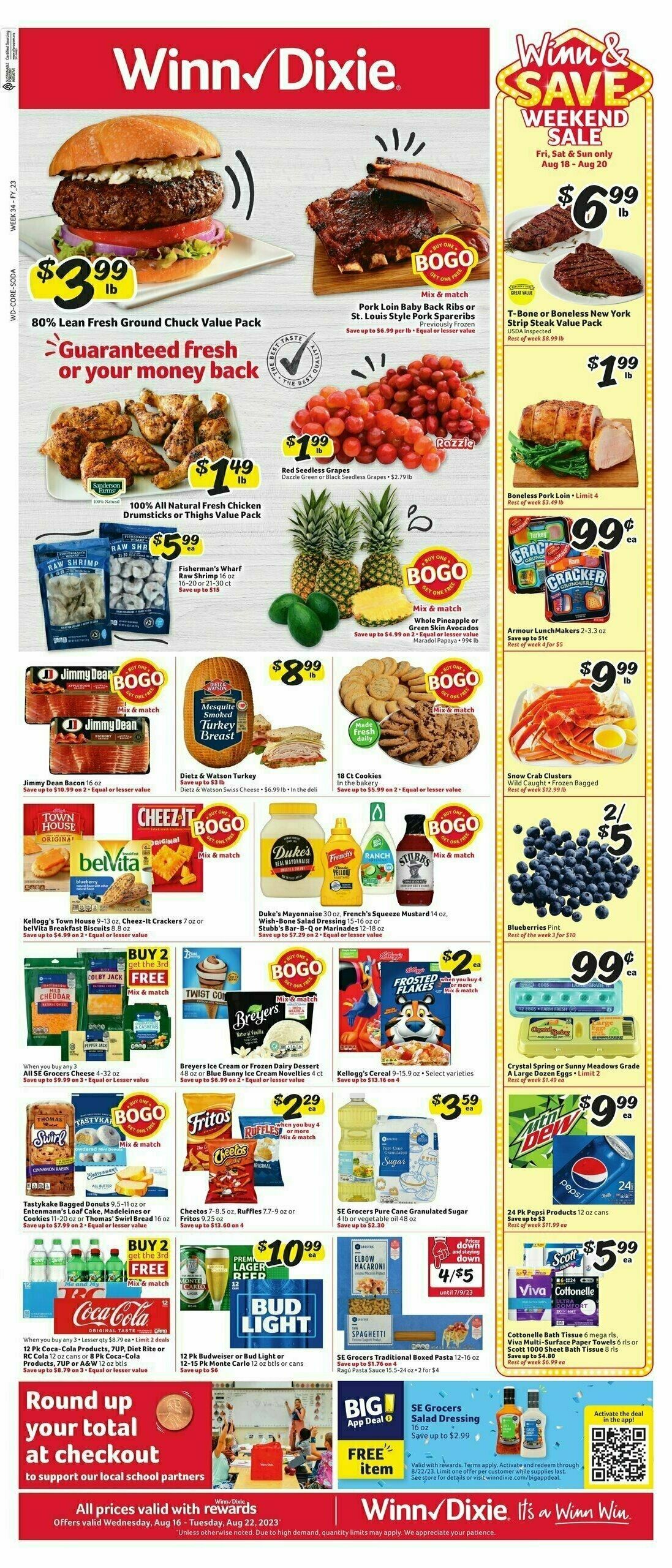 Winn-Dixie Weekly Ad from August 16