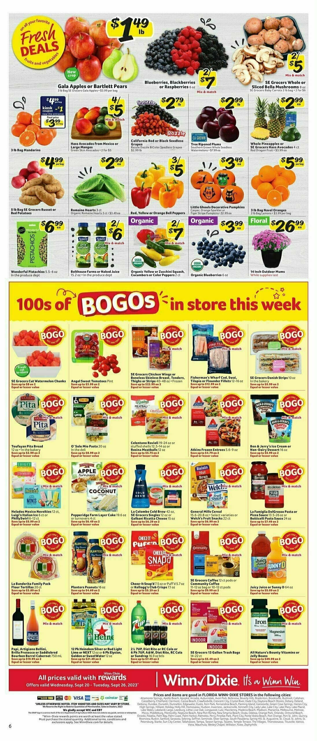 Winn-Dixie Weekly Ad from September 20