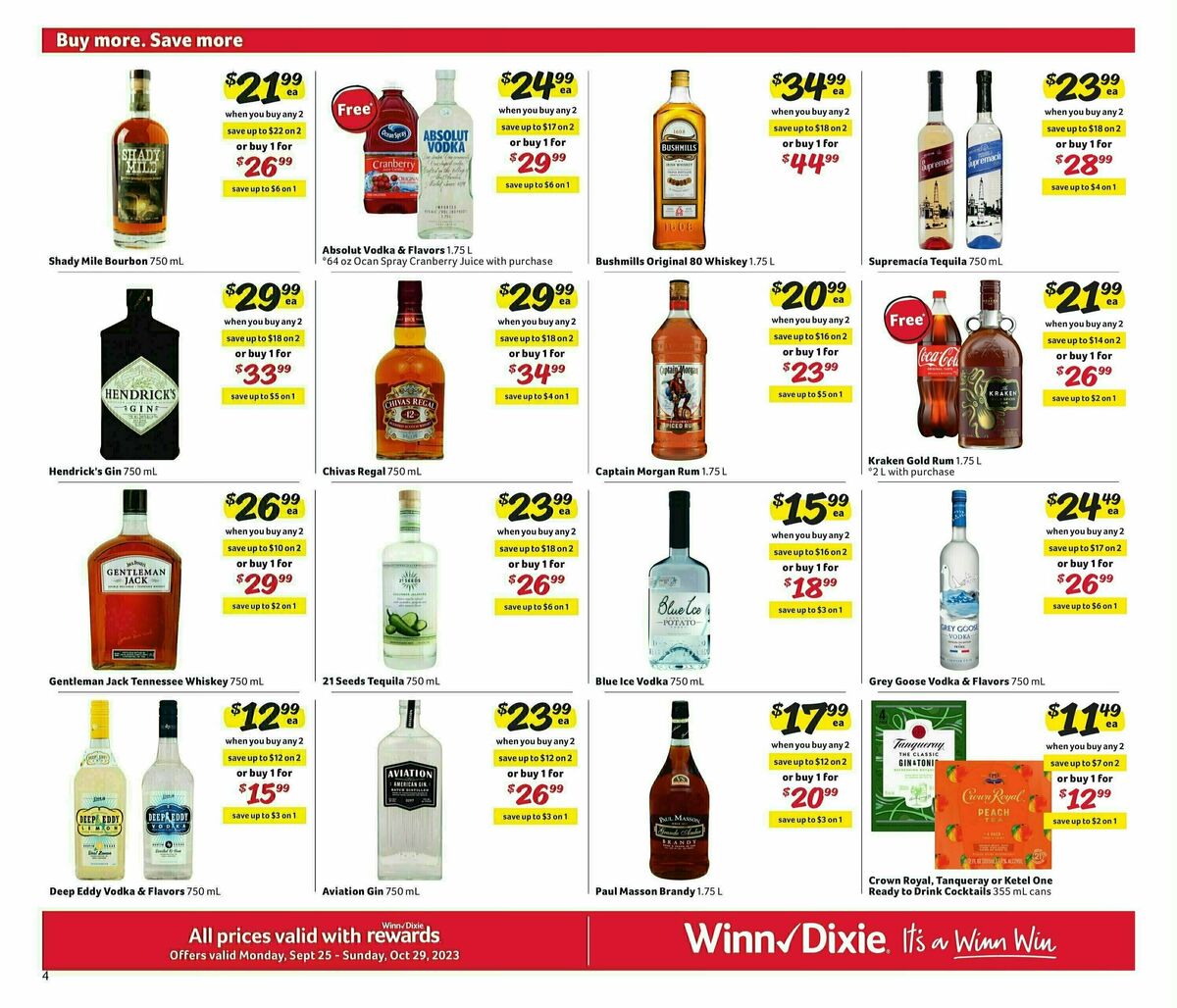 Winn-Dixie Weekly Ad from September 25