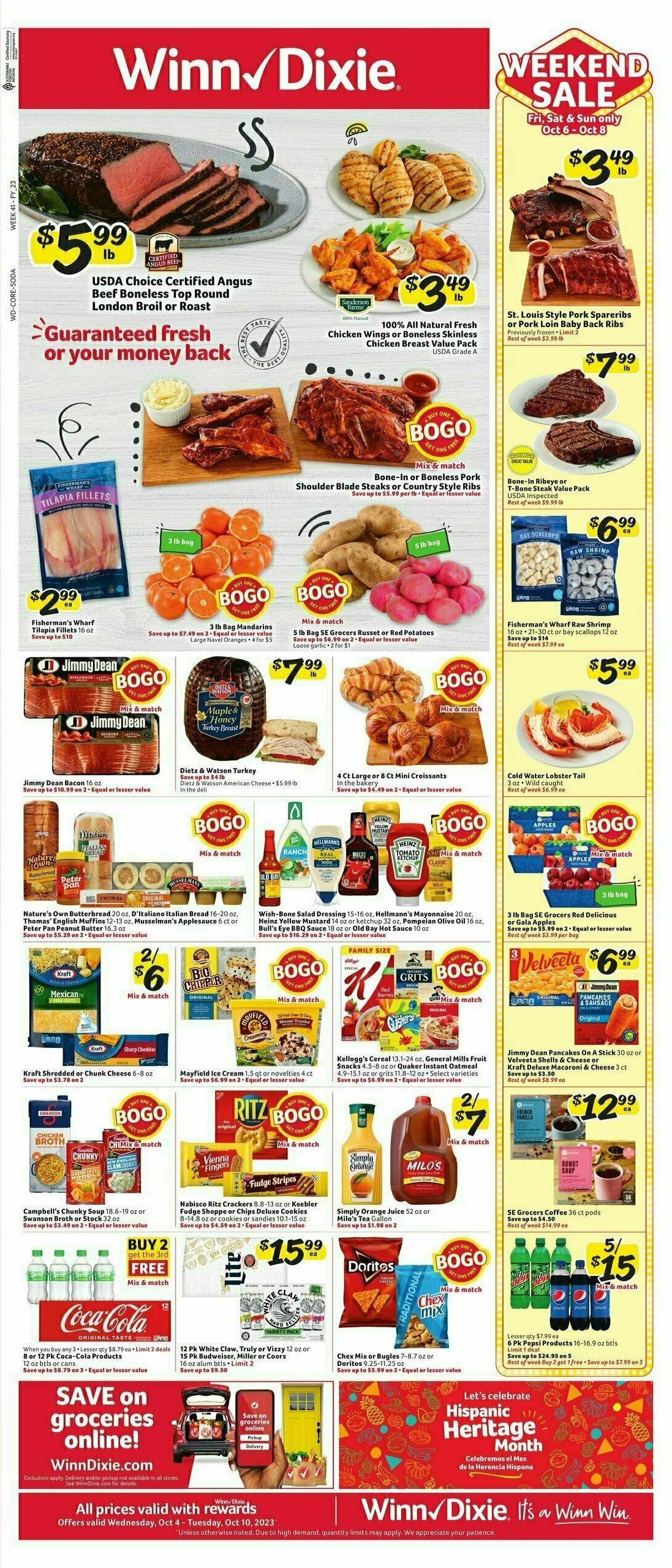 Winn-Dixie Weekly Ad from October 4
