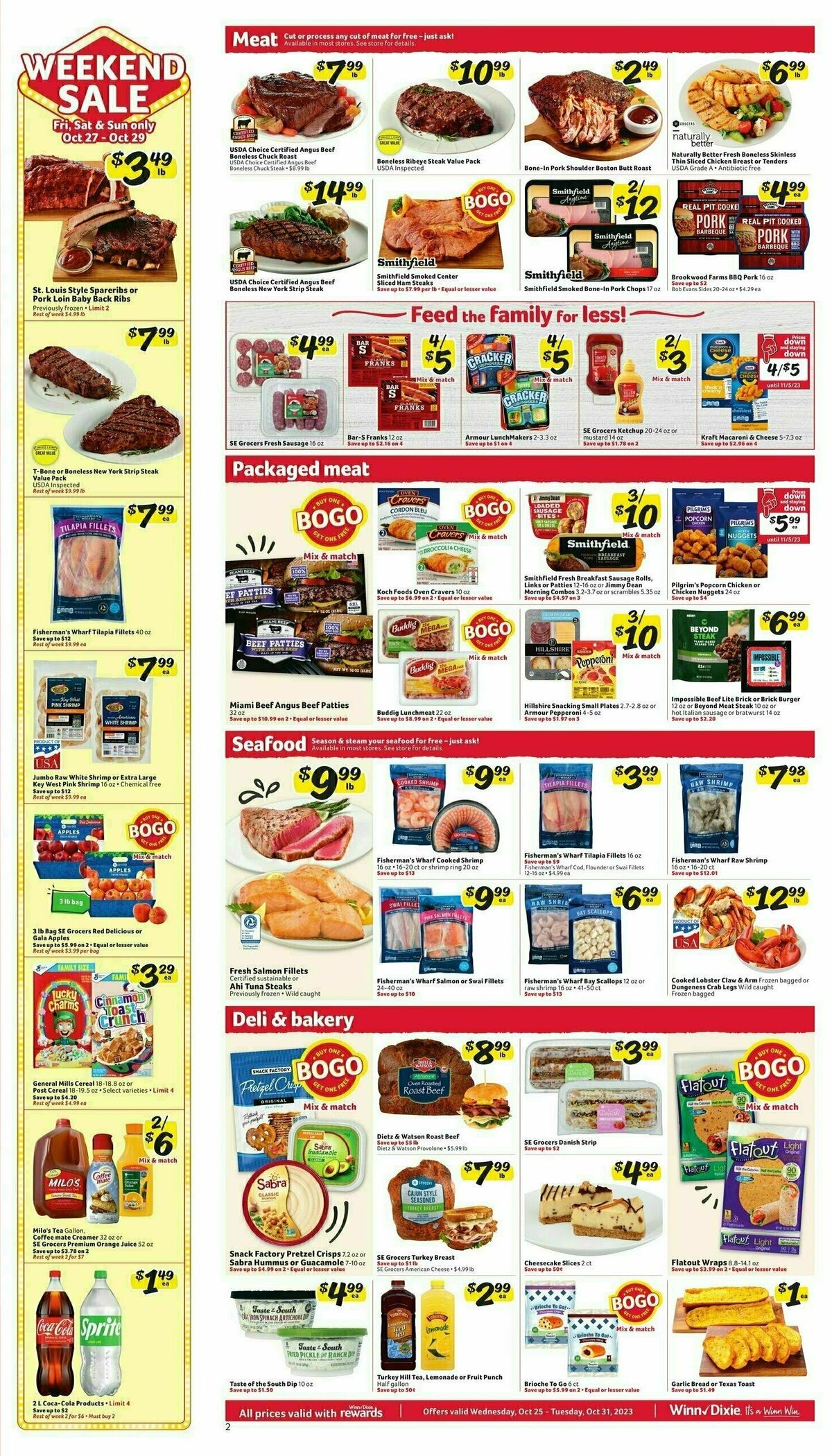 Winn-Dixie Weekly Ad from October 25