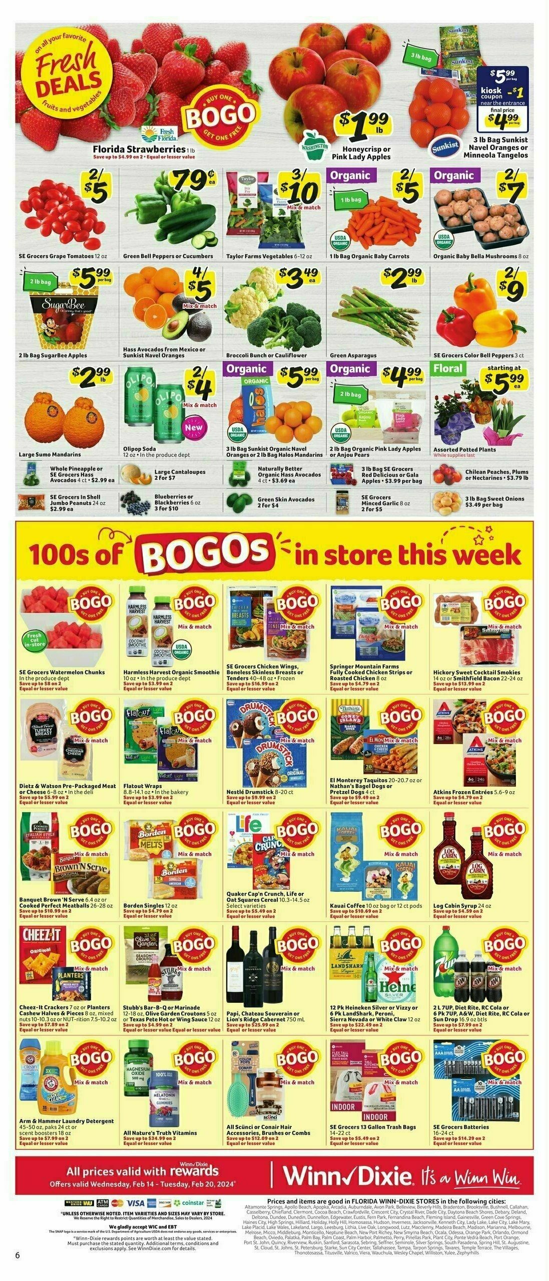 Winn-Dixie Weekly Ad from February 14