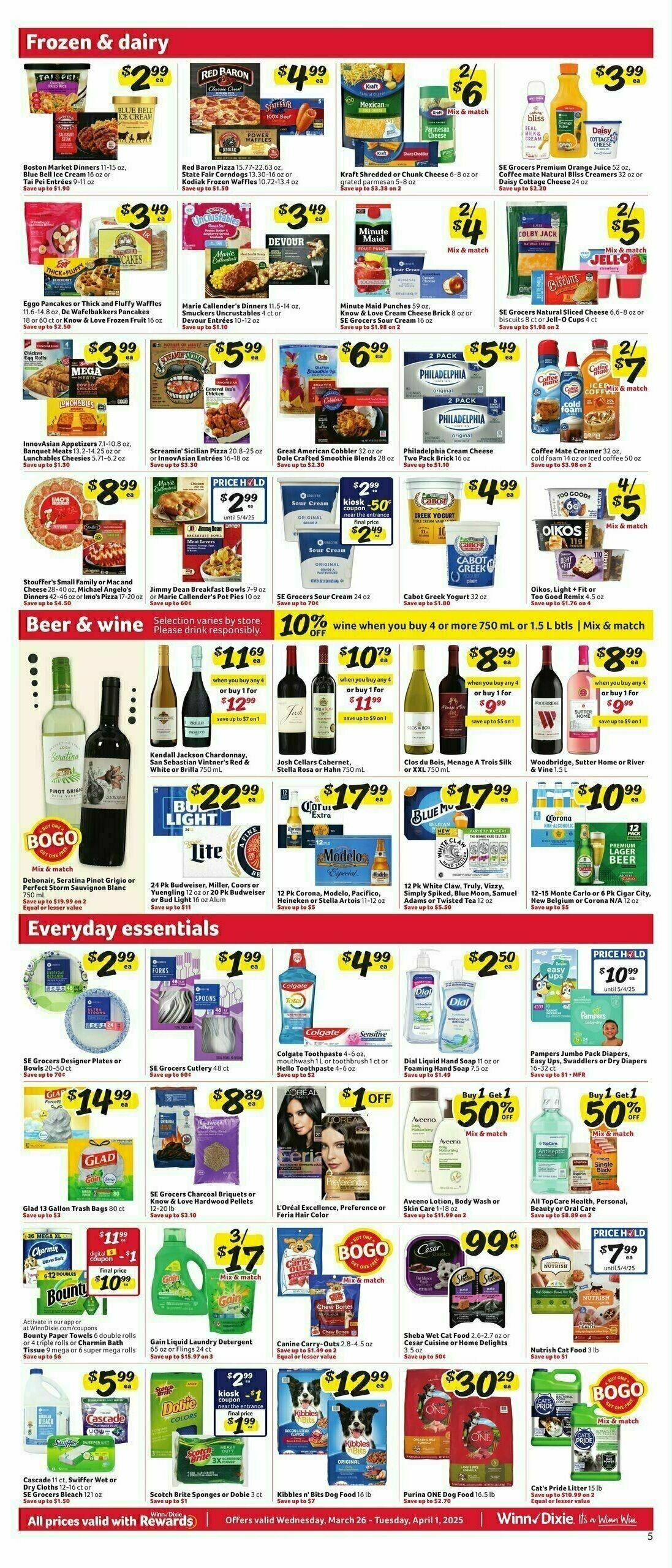 Winn-Dixie Weekly Ad from March 26