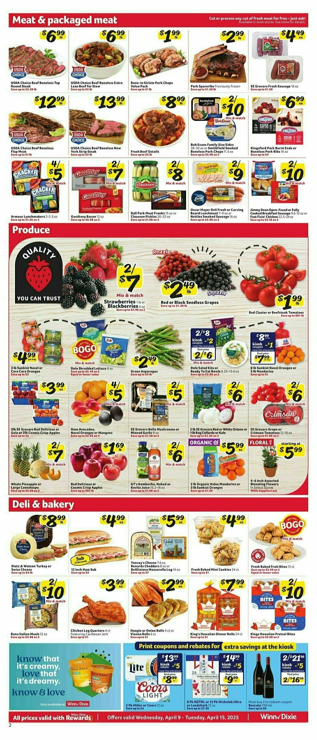 Winn-Dixie Weekly Ad from April 9