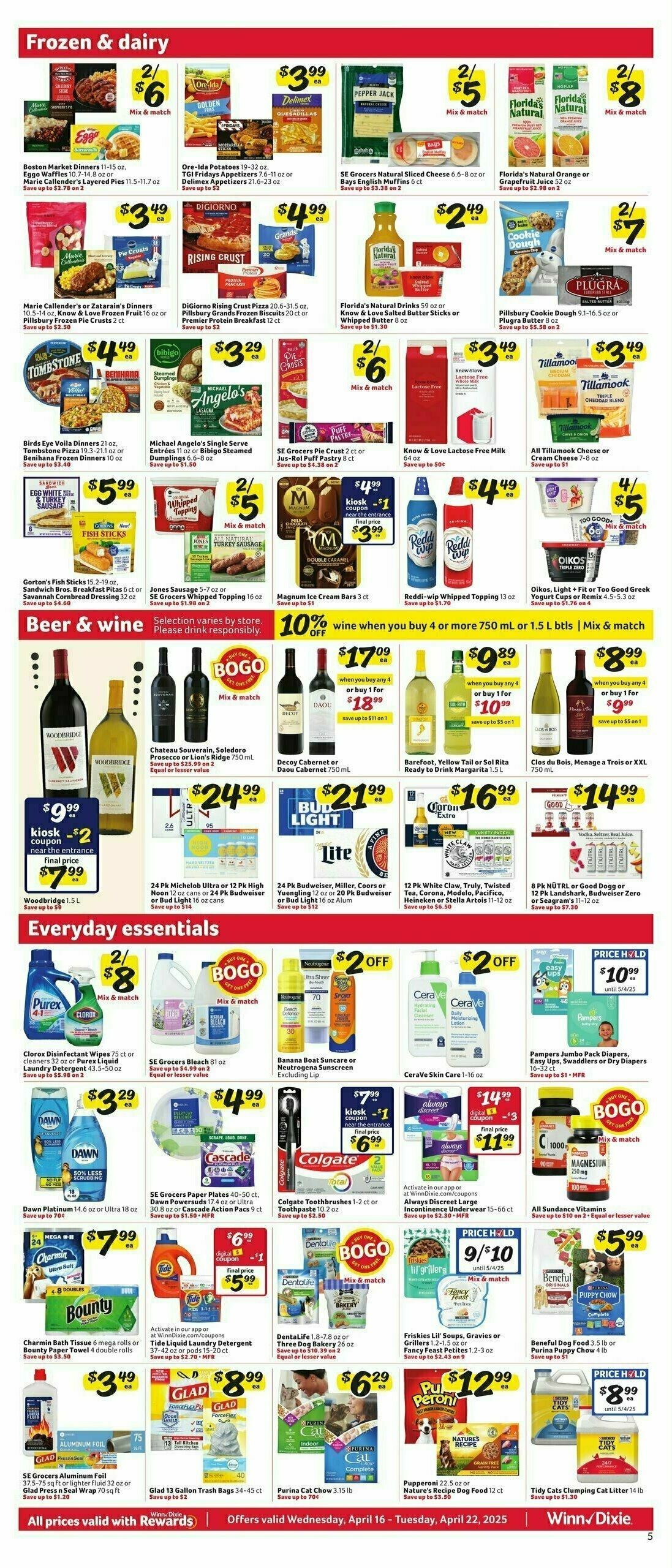 Winn-Dixie Weekly Ad from April 16