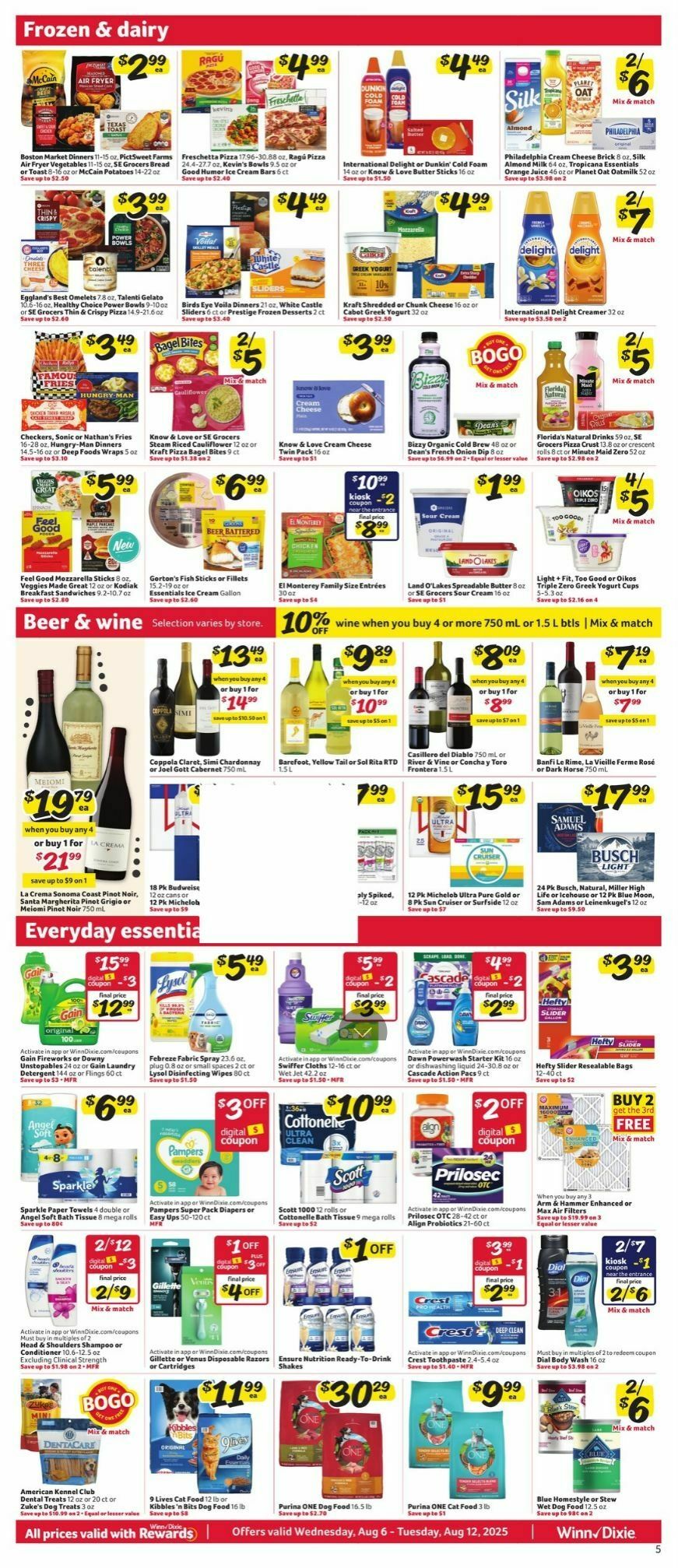 Winn-Dixie Weekly Ad from August 6