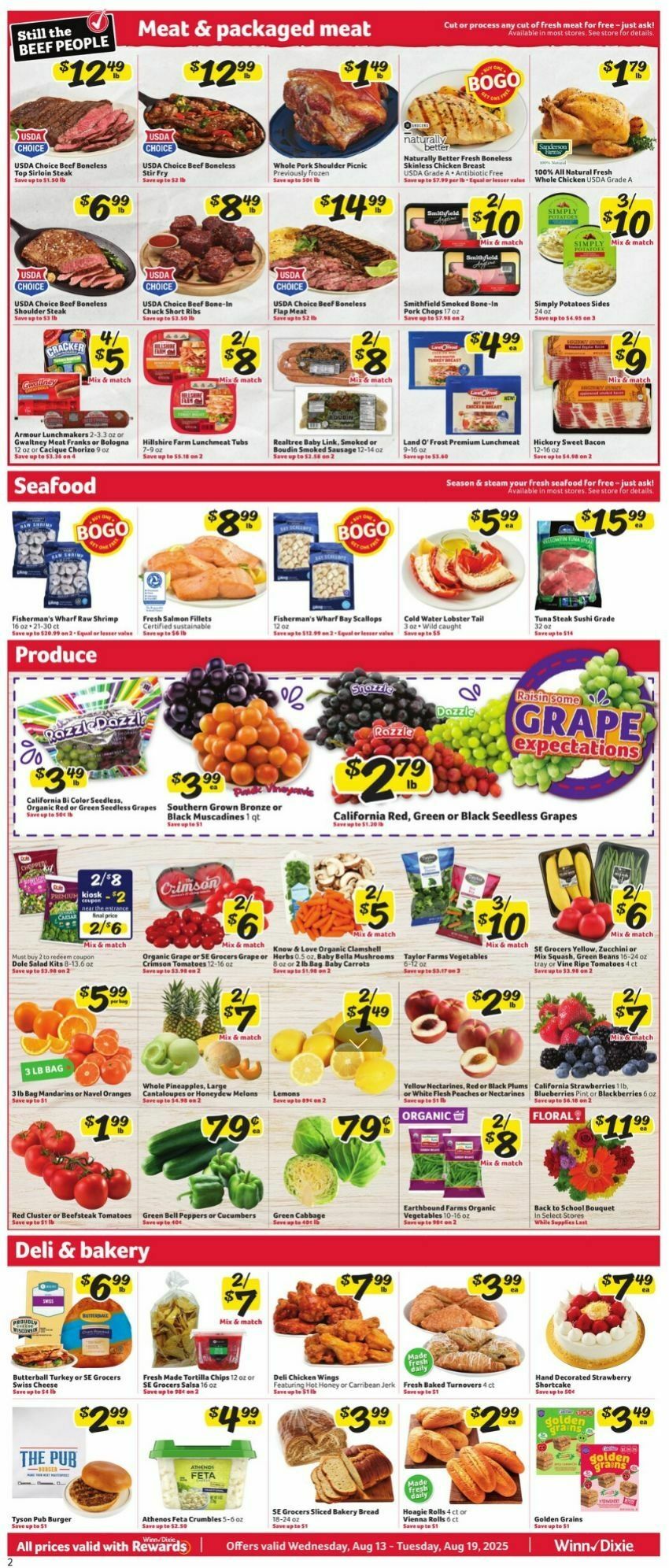 Winn-Dixie Weekly Ad from August 13